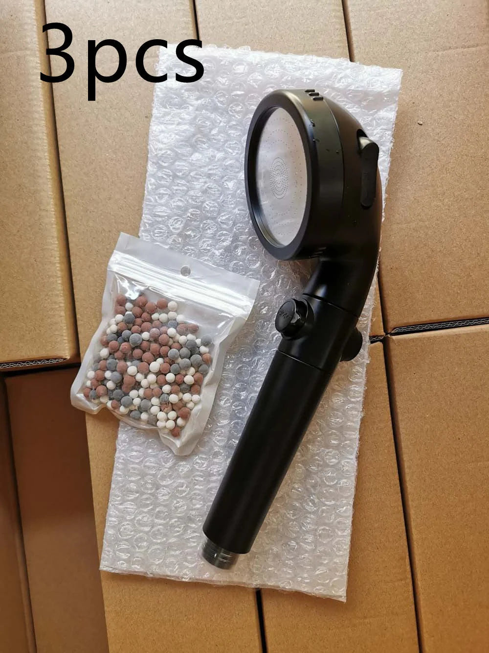 Household Negative Ion Pressurized Shower Head with adjustable modes and water-saving feature