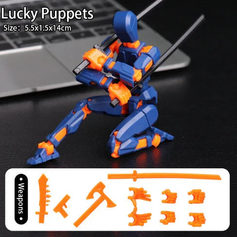 Versatile multi-jointed robotic action figure with customizable posing and design capabilities
