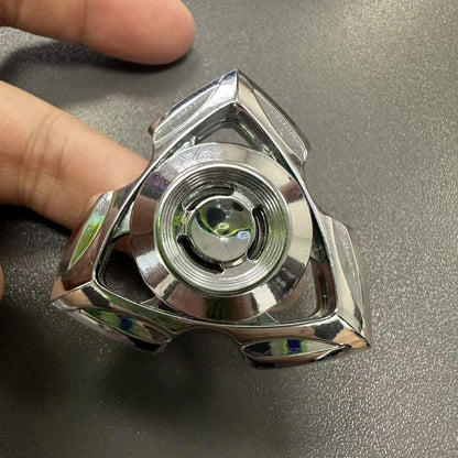 Alloy fingertip gyro decompression toy in silver and colourful colour options