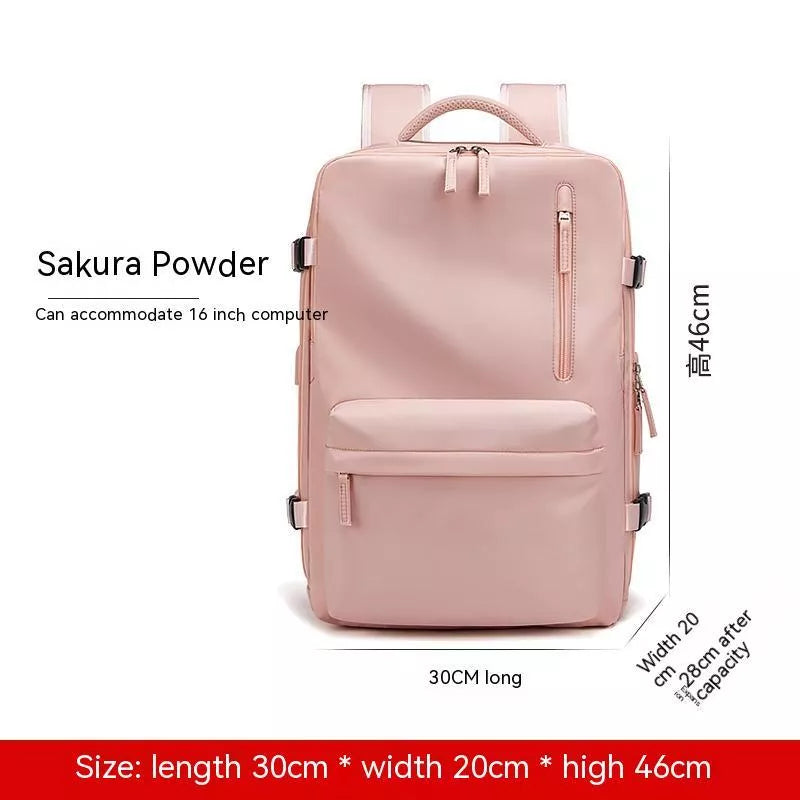 Expansion Backpack with Dry Wet Separation in Light Gray