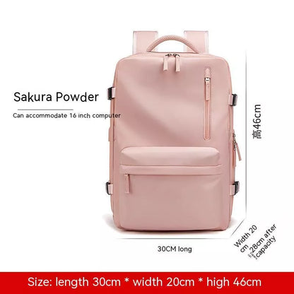 Expansion Backpack with Dry Wet Separation in Light Gray