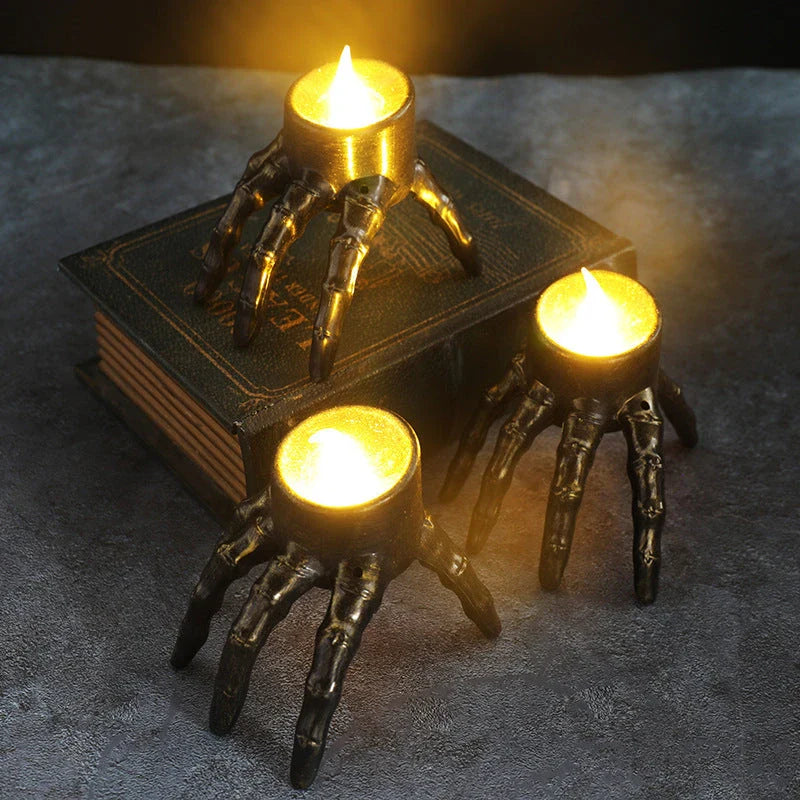 Spooky skull-shaped lantern with LED light, perfect for Halloween decoration