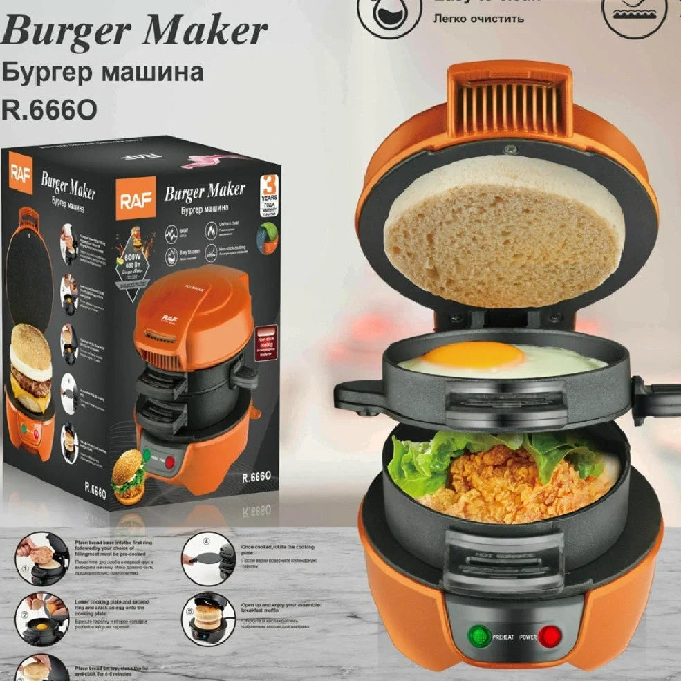 European standard red sandwich toaster with plastic stainless steel body and compact design