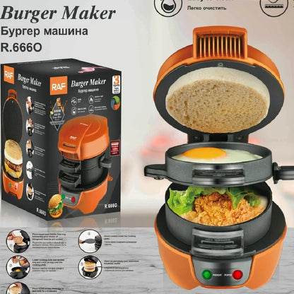 European standard red sandwich toaster with plastic stainless steel body and compact design