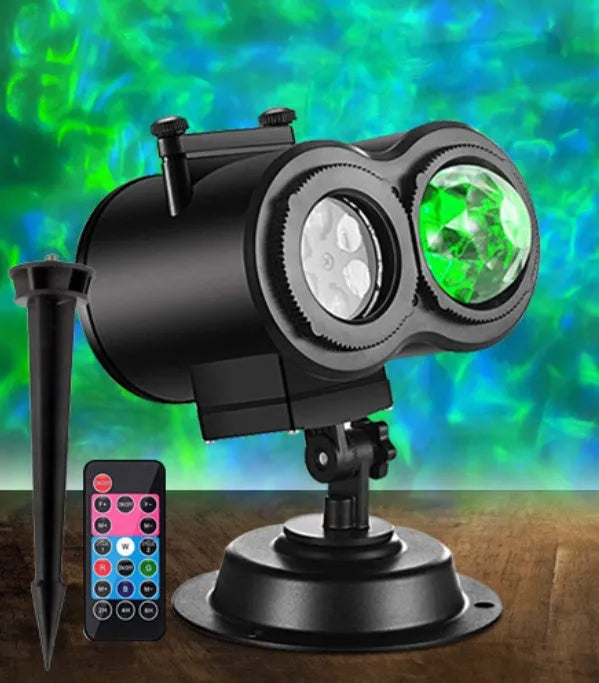 Outdoor waterproof double tube animated watermark light with IP65 rating and soft LED illumination