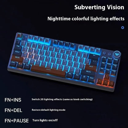 Tarantula wireless mechanical keyboard with side-engraved keycaps on a desk, showing compact 75% layout.