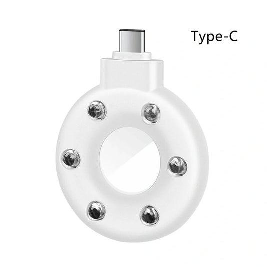 Anti-sneak camera detector with USB charging port and plastic housing in black colour option