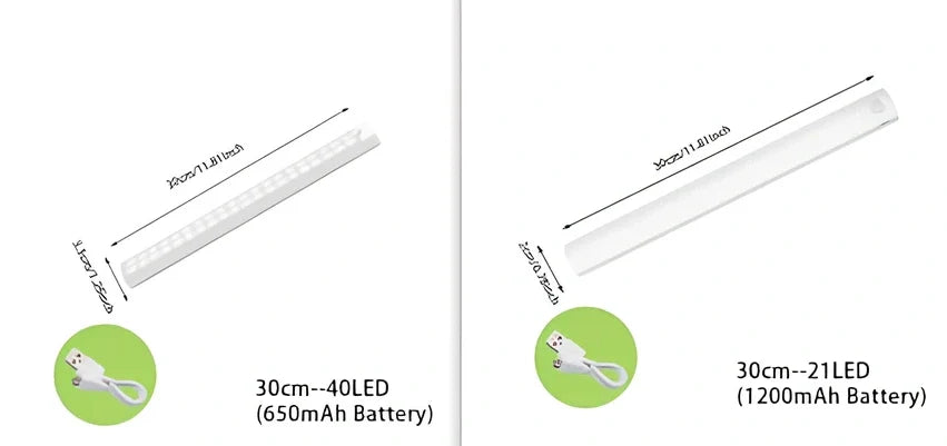 Stainless steel wireless LED motion sensor night light with magnetic wall mounting