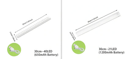 Stainless steel wireless LED motion sensor night light with magnetic wall mounting