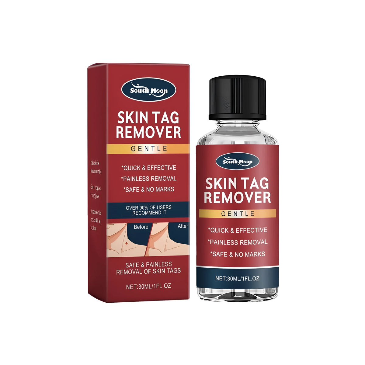 30ml bottle of soothing body skin care liquid with aloe and mint ingredients