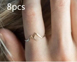 Handcrafted mountain-shaped copper ring with unique design and antibacterial properties