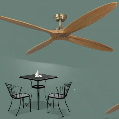 60 inch solid wood ceiling fan with acrylic lampshade and DC6 remote control for living room or bedroom