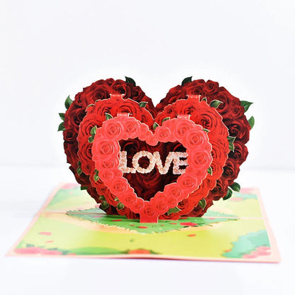 Personalized 3D pop-up greeting cards featuring stunning floral designs and intricate 3D elements
