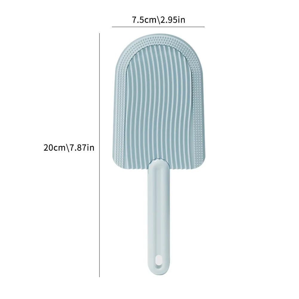 Green ice cream shaped pet grooming brush with soft silicone teeth for cats and dogs