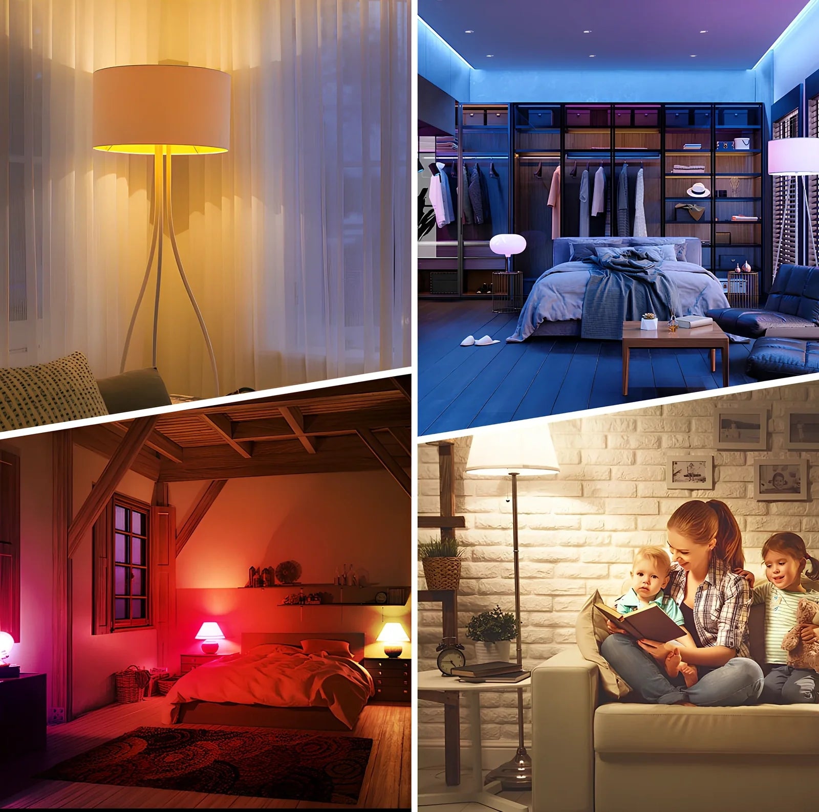 Smart WiFi bulb with plastic-clad aluminium body, 60mm diameter, compatible with voice control systems