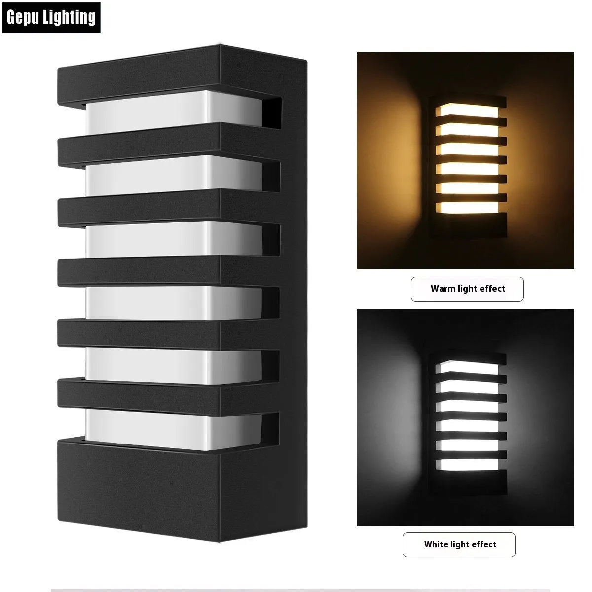 Modern aluminium outdoor wall lamp with minimalist design for garden patio lighting