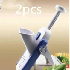 Multifunctional vegetable cutter with safety design and 30+ slicing options