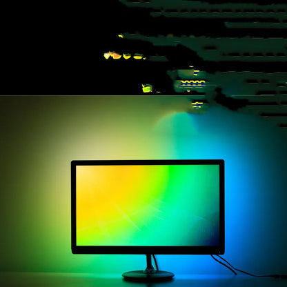 Monitor LCD colour sync LED light belt with 60 LEDs per metre for TV background lighting