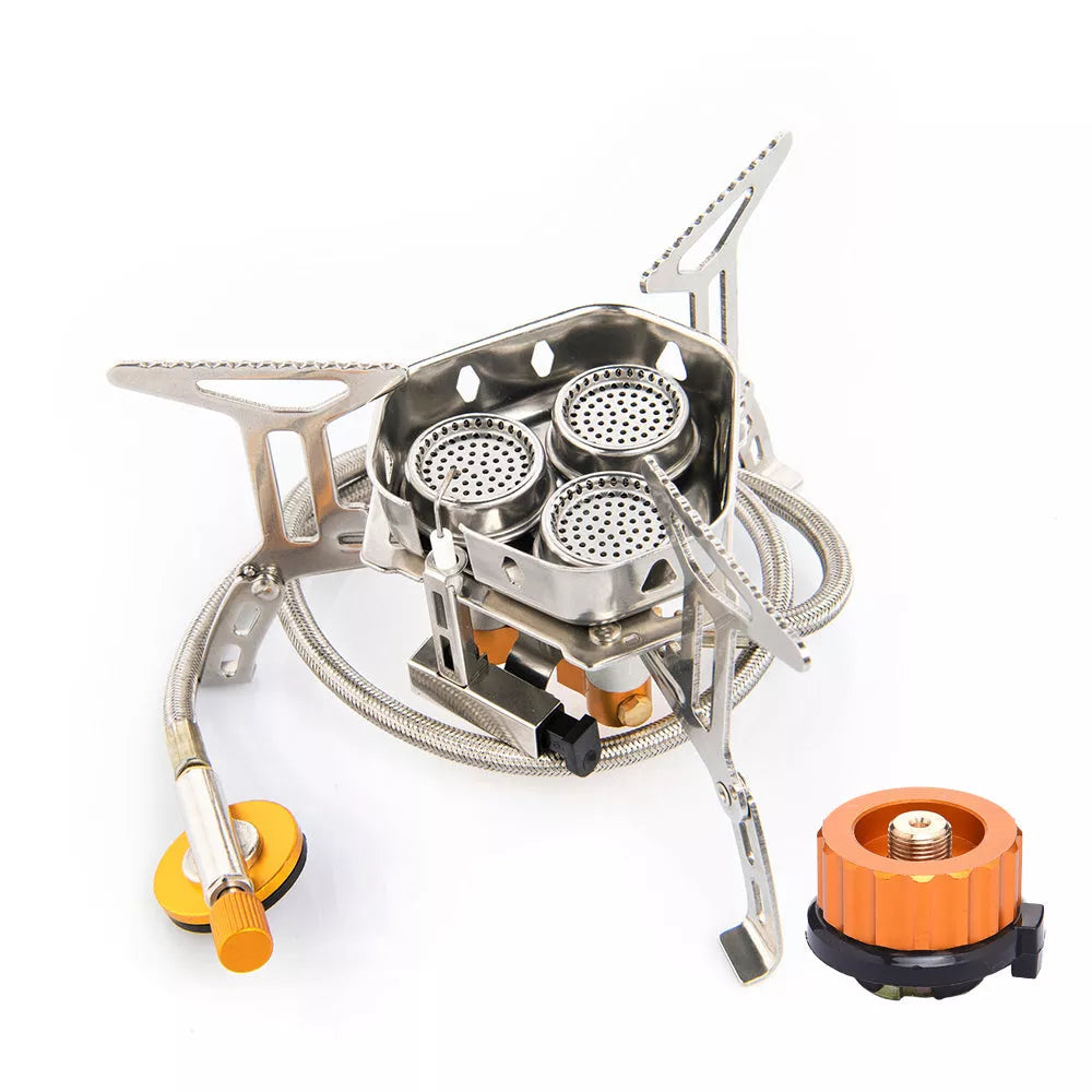 Foldable portable windproof picnic stove for outdoor adventures