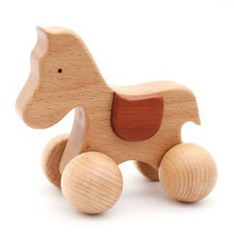 Eco-friendly wooden dog puzzle toy for infant learning and development