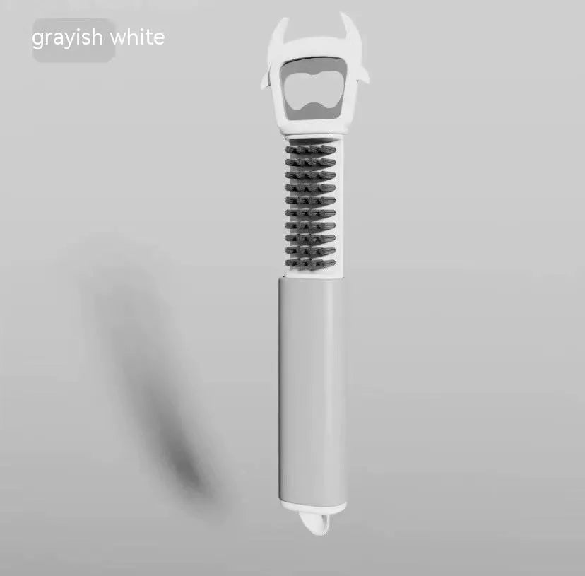 Portable plastic fruit peeler in golden yellow, beige pink, bean green, and gray white