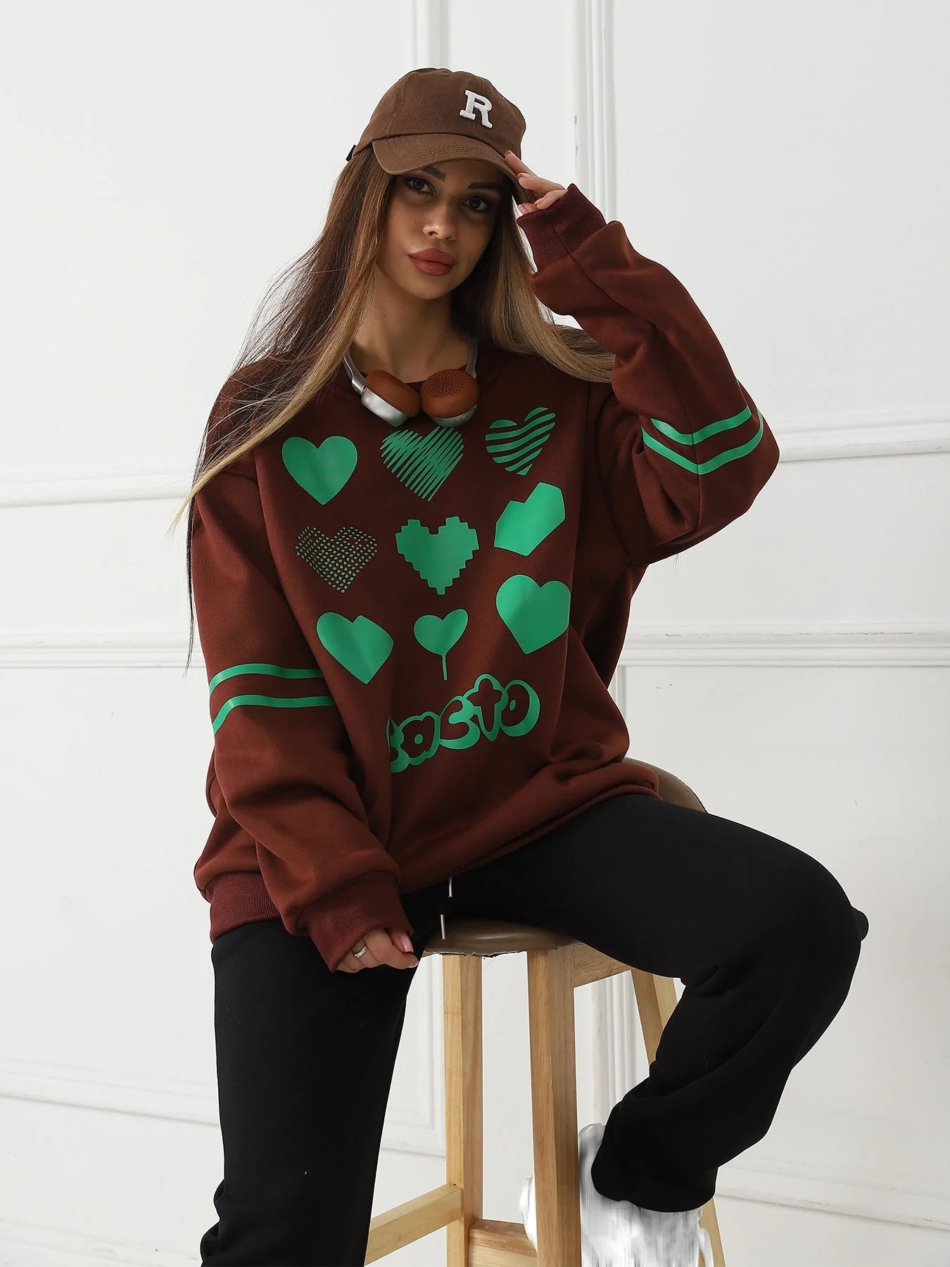 Casual brown and grey tops available in multiple sizes from S to 3XL