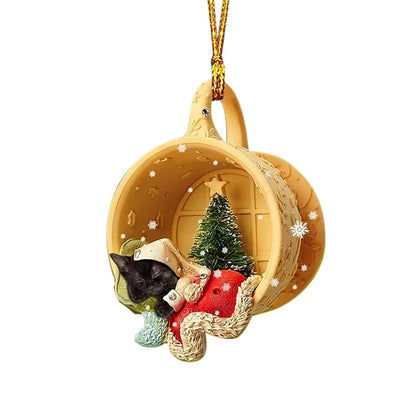 8cm acrylic sausage dog hanging decoration in multiple colours for home display