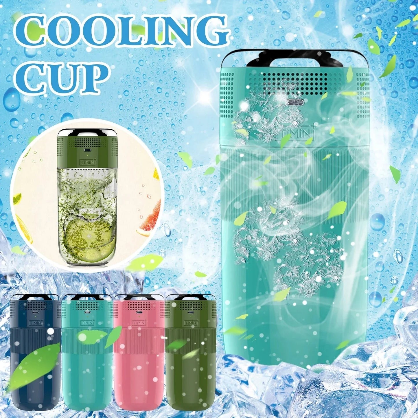 Portable USB-Powered Mini Drink Cooler - Quick Cooling for Outdoor Adventures, Compact Design, Premium Materials