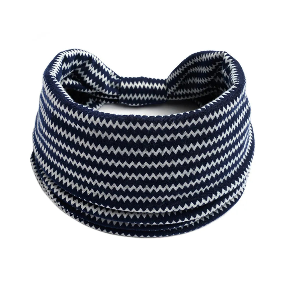 Bohemian cloth yoga sports headband with floral and polka dot patterns, available in multiple colours.