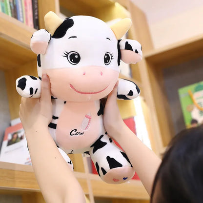 MengMeng Cow plush toy in super soft short plush with PP cotton filling, 22cm or 26cm
