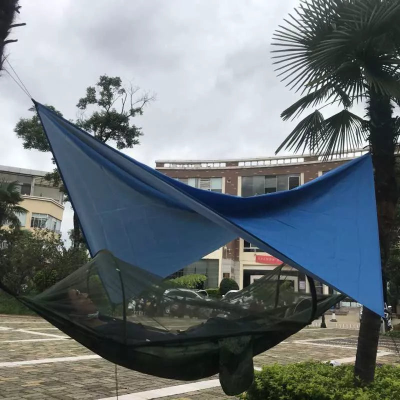 Camping Mosquito Net Hammock Package with waterproof canopy and durable nylon hammock