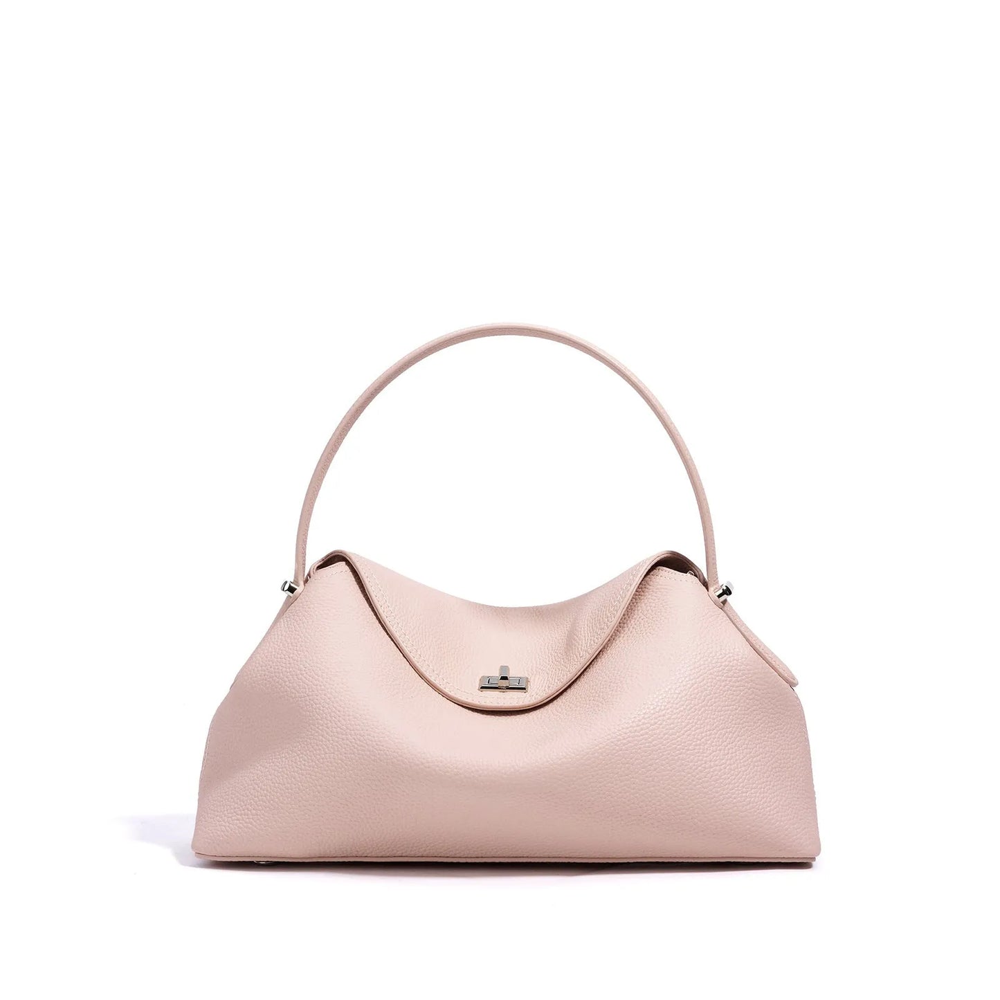 Cowhide leather shoulder messenger bag with pillow shape in multiple colour options