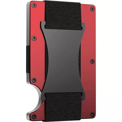 Metal carbon fiber wallet with RFID blocking technology in various colors