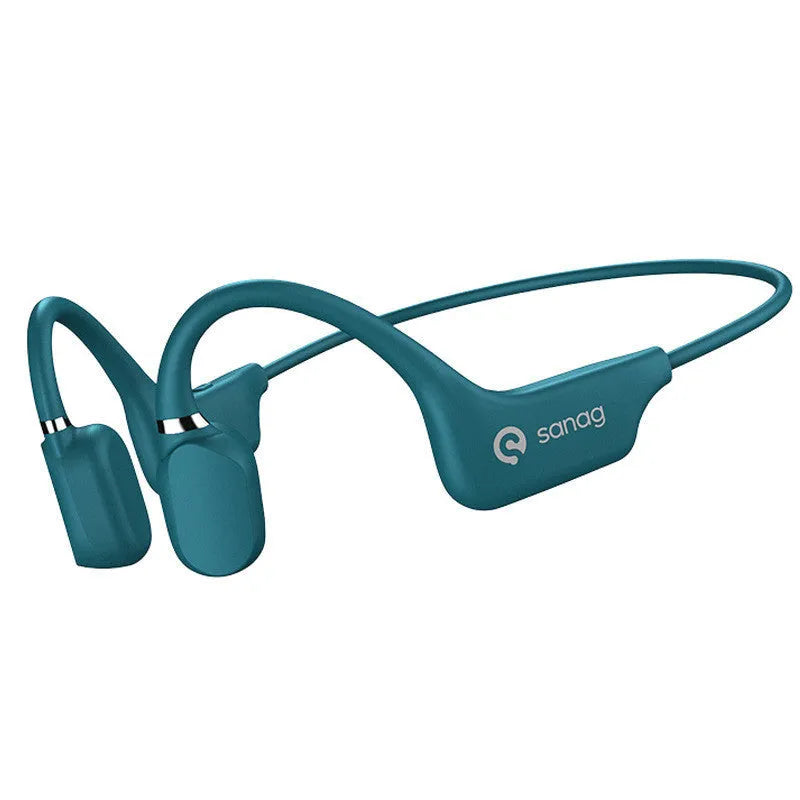 Bone conduction Bluetooth headset in hanging neck design for sports running, available in multiple colours