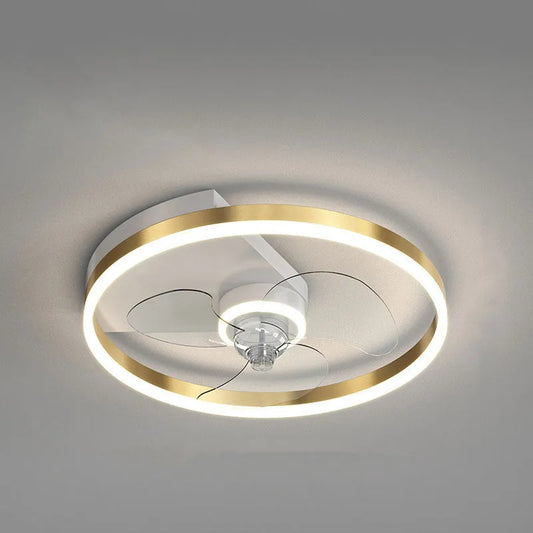 Landi modern Nordic-style LED ceiling lamp with fan for children's rooms, iron construction