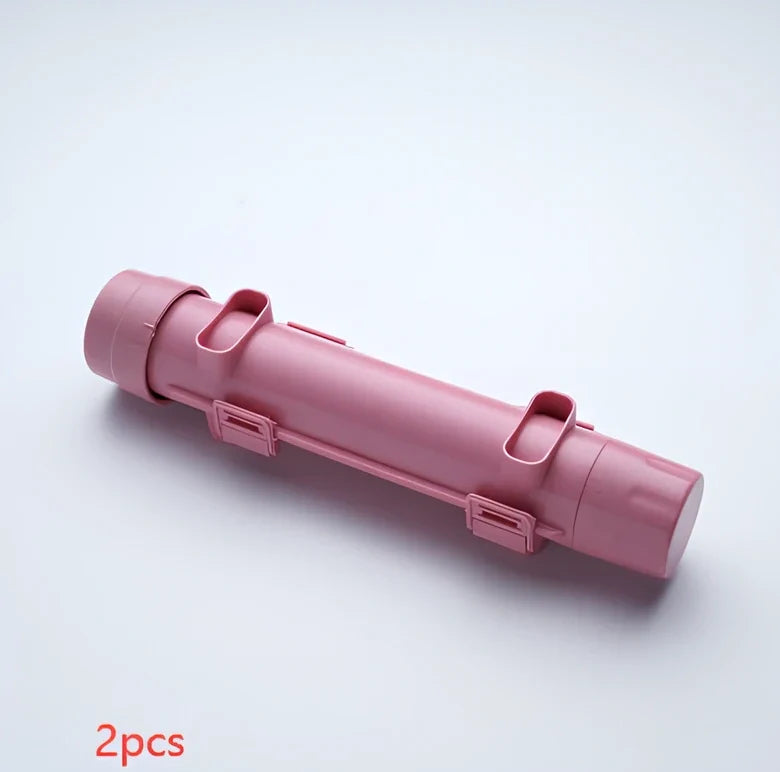 Manual sushi maker tool creating 2.5cm diameter rolls with food-grade plastic construction