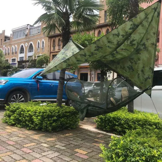 Camping Mosquito Net Hammock Package with waterproof canopy and durable nylon hammock