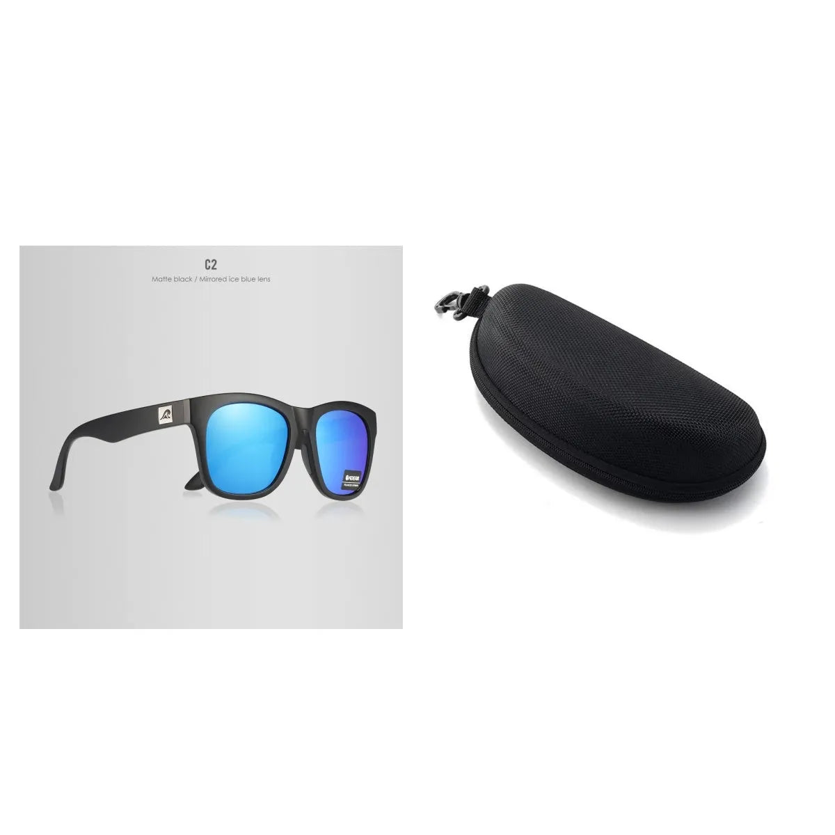Thickened polarised sunglasses with TAC lenses and PC frame in one of five available colours.