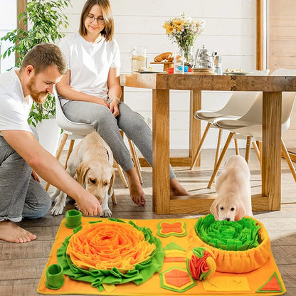 85x50cm dog snuffle mat with removable polar fleece balls on non-slip backing