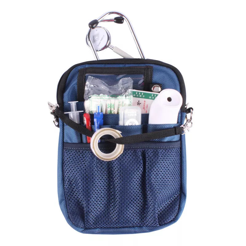 Medical staff waist bag in black, purple, navy blue, and silver gray with 15KG capacity
