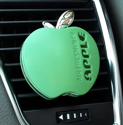 Apple-shaped car vent perfume in six colours with solid fragrance balm and clip installation