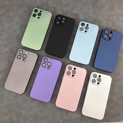 Electroplated mirror frosted liquid TPU phone case for iPhone in black, blue, silver, and other colours