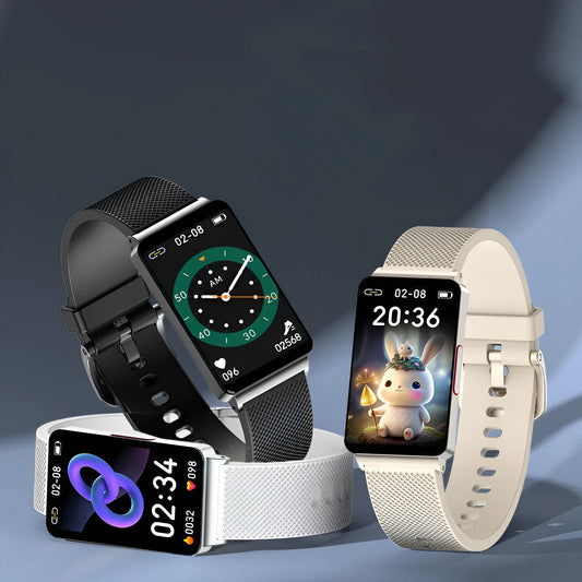 Blood Glucose EP08 Smart Bracelet in black with touch-type interface and TPU strap