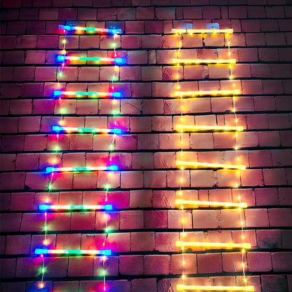LED ladder light Christmas decoration with 3-metre display in warm light or colourful options