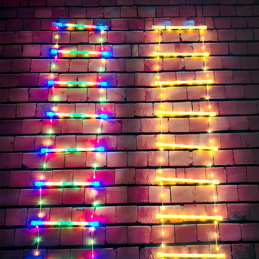 LED ladder light Christmas decoration with 3-metre display in warm light or colourful options