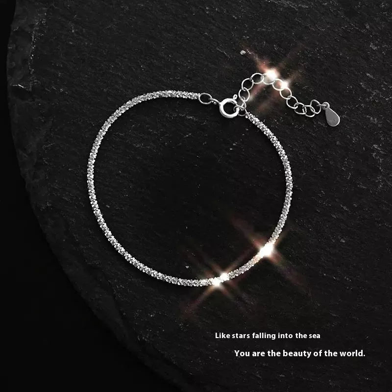 Starry Bracelet Sparkling Cauliflower Anklet in copper with starry sky design