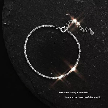 Starry Bracelet Sparkling Cauliflower Anklet in copper with starry sky design