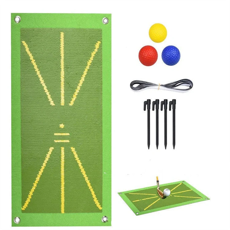 Portable Golf Swing Training Mat with directional detection for accurate swing analysis