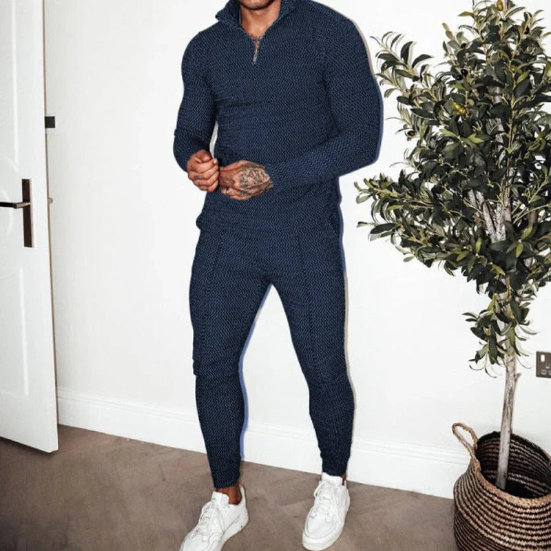 Men's loose sports suit in polyester for leisure activities