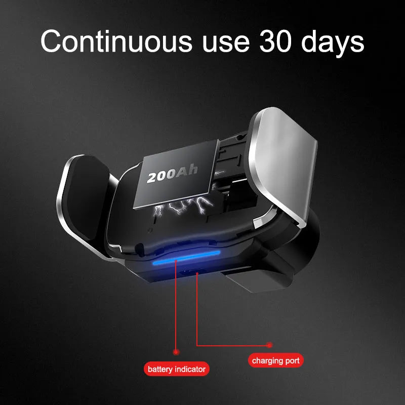 Car electric phone holder with touch sensing, Type-C, 77x38.9x50.8mm, in Black Gold Red or Silver